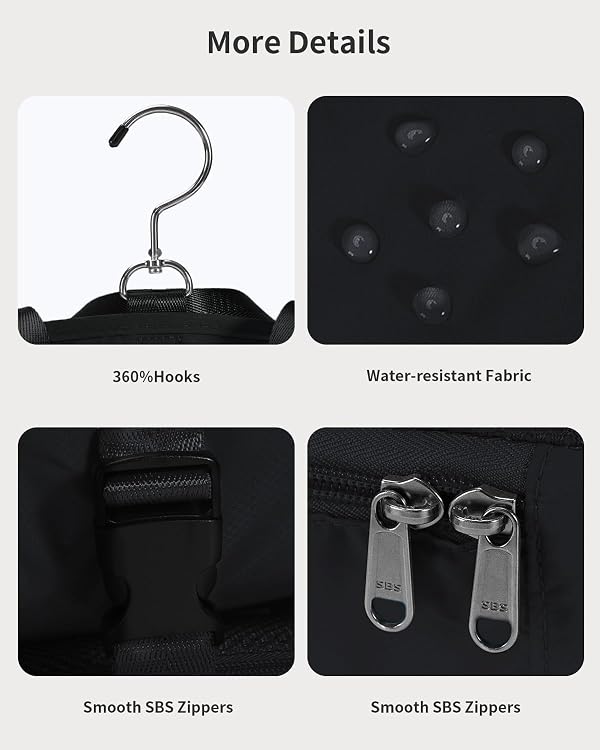 ECOHUB Hanging Travel Closet Portable Luggage Organizer Packing Bag,Black by ECOHUB - Used condition - Image 5