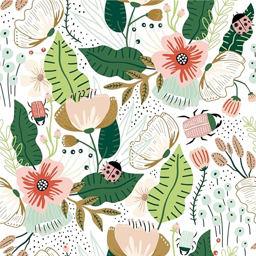 Papier peint intissé fleurs de pêche étanche finitions premium - 2