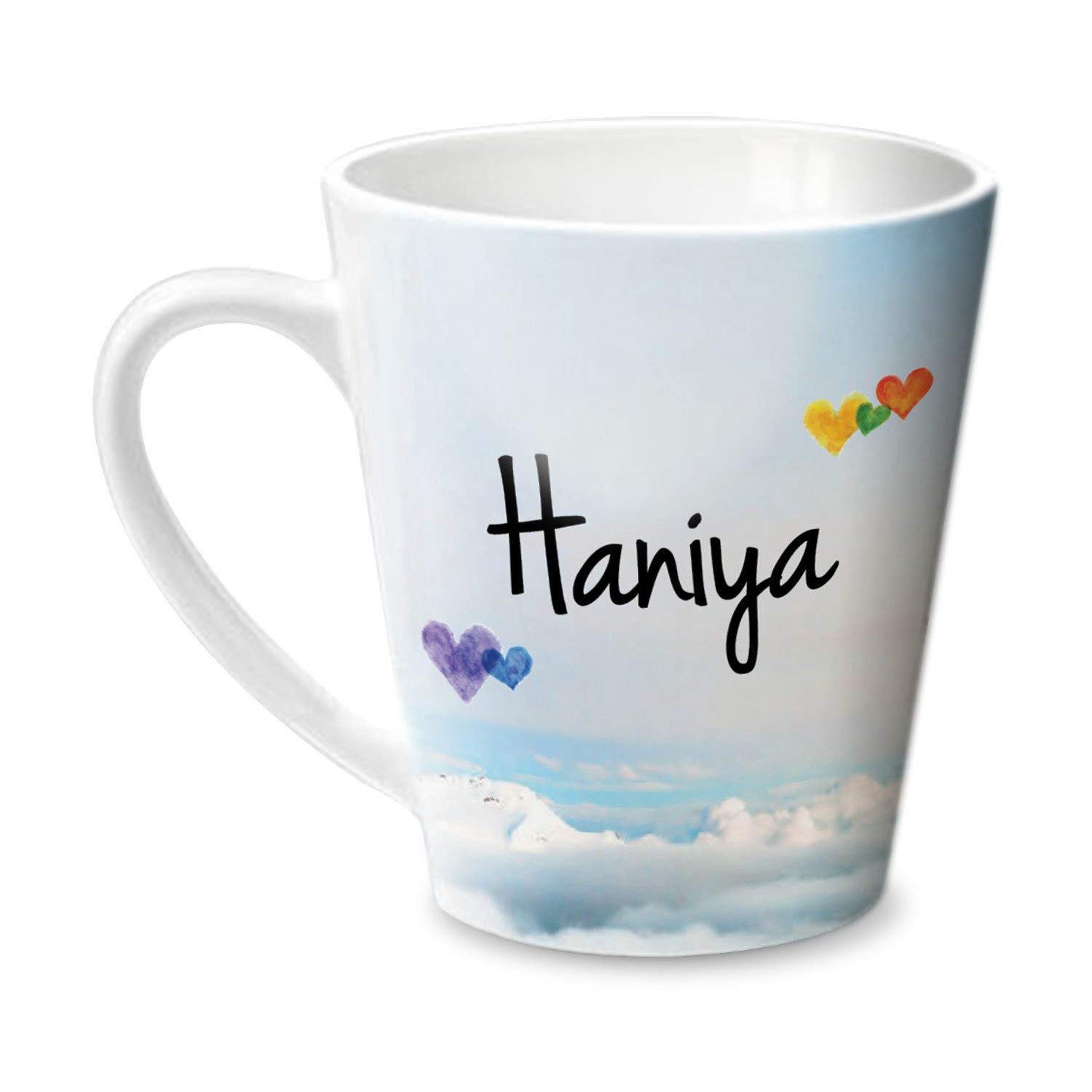 Hot Muggs® Simply Love You Haniya Conical Personalised Name Ceramic, 315ml, 1 Unit