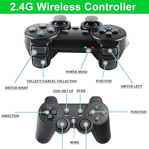 Miniatura 6 de Nueva consola inalámbrica 2025, juego de palo retro, dongle de juego inalámbrico, 4K HD Plug and Play Retro Arcade TV consola de juegos con 9