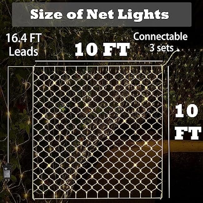 Eueasy LED Lights Outdoor Fairy Lights Chandelier - 270L Gazebo Net Lights with 8 Lighting Modes, 10¡Á10 FT Chandelier for Pergolas£¬Wedding, Bush, Christmas