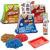 Monster Jam Monster Dirt Refill Set - Bundle with 3 Monster Jam Kinetic Sand Refills in red, Blue,...
