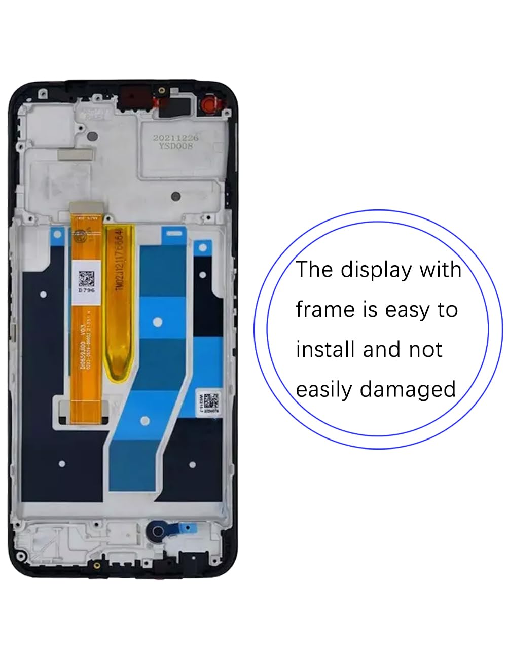 Display di ricambio per schermo LCD Realme 9 Pro, RMX3471 RMX3472 Display Touch Digitizer Assembly Kit parti di riparazione (nero con cornice)