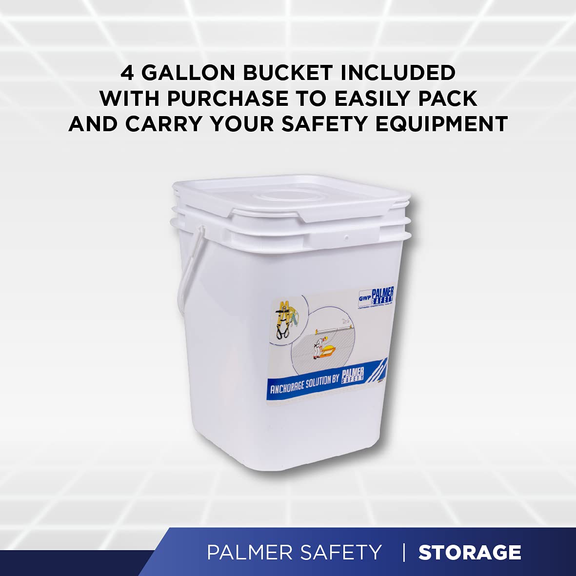 Palmer Safety Fall Protection Roofing Bucket Kit I FullBody Harness