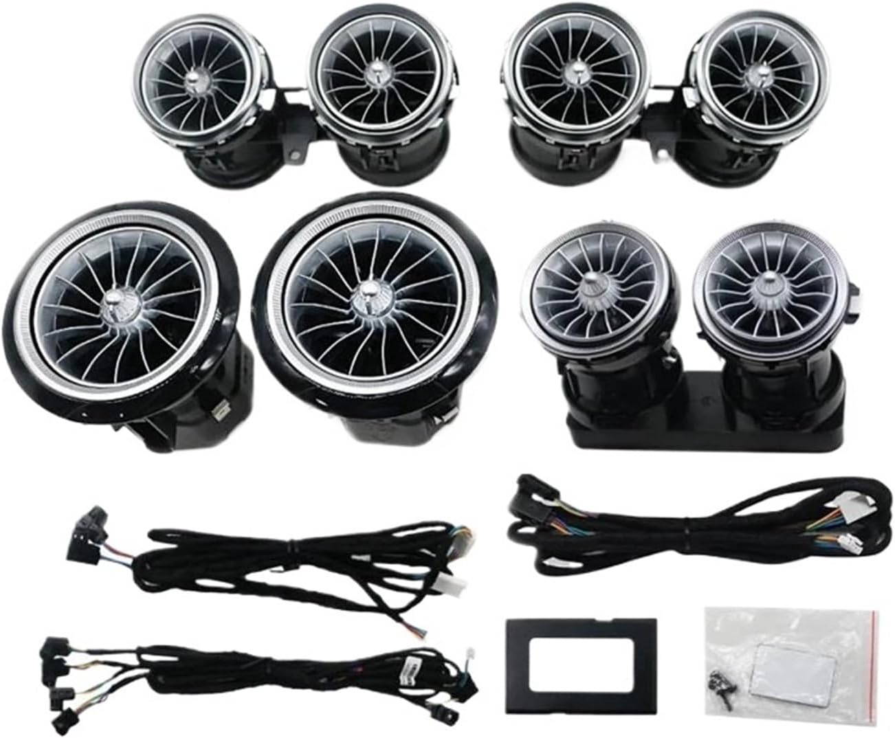 Car Accessories 64 Color LED Air Condition Vent Outlet Turbine Air Vent,Compatible with Mercedes E Class Coupe C238 2016-2022(App 1Set2)