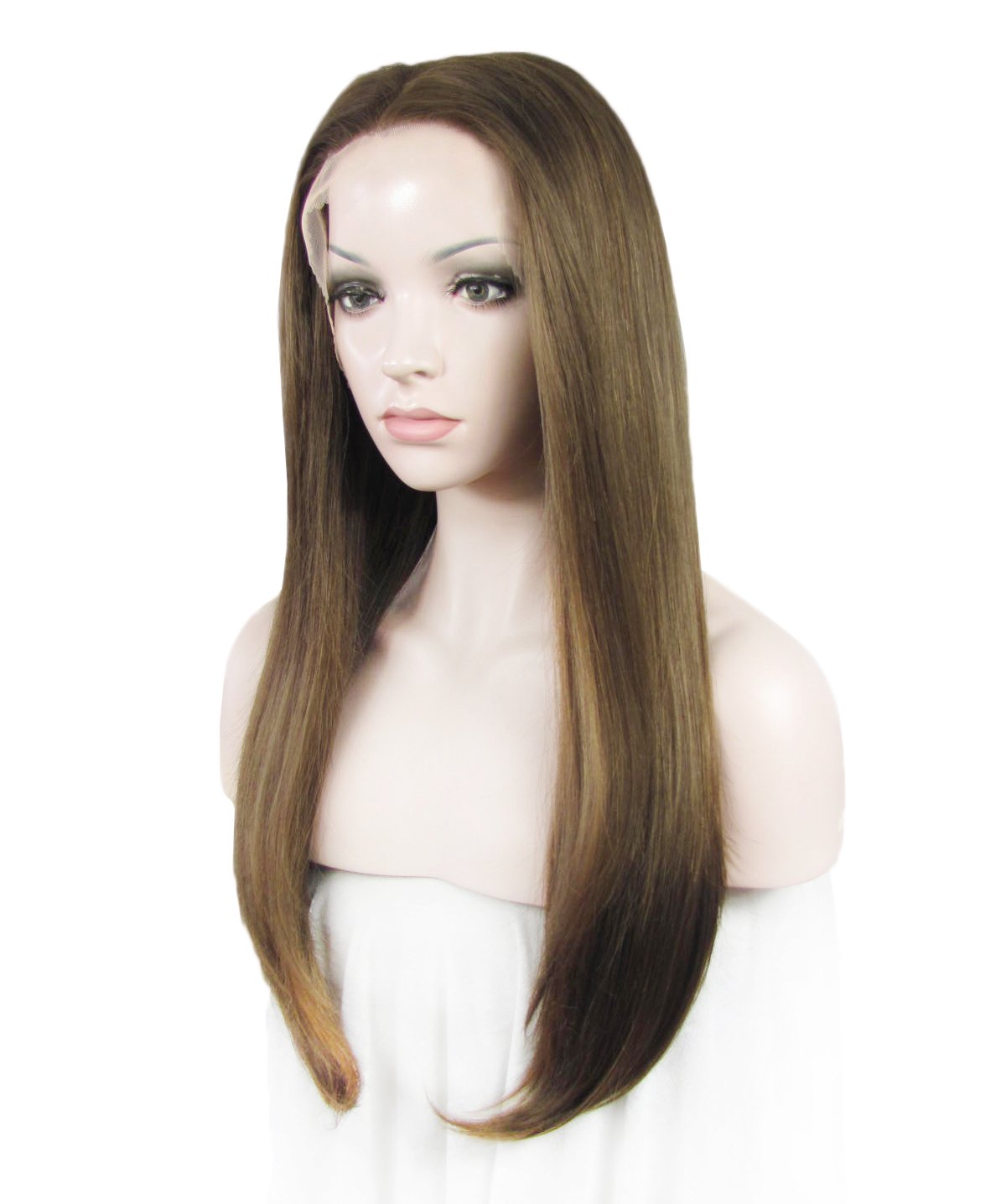 Lace Wig Synthetic Lace Front Wig Long Straight Brown High Density Wig
