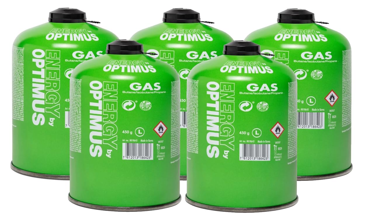 Generisch 5 x Optimus Ventil-Gaskartuschen 450g