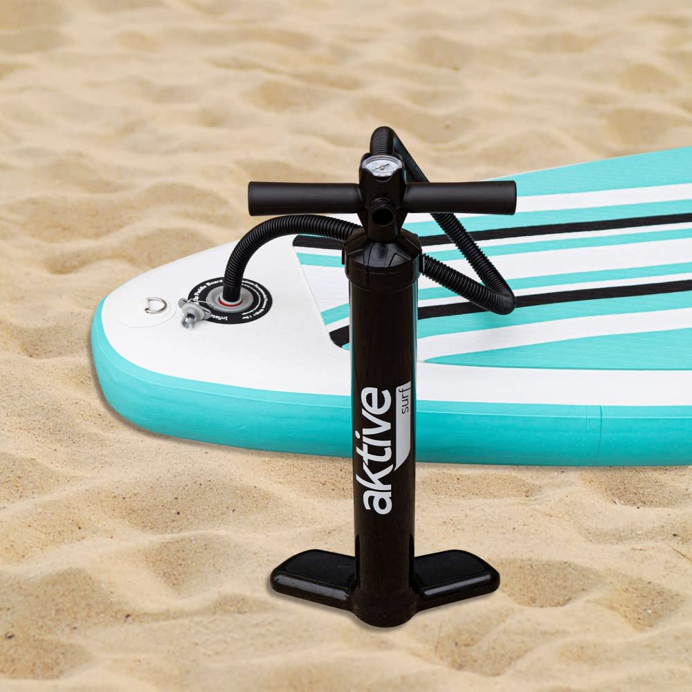 AKTIVE 62049 - Gonfleur Manuel pour Paddle Surf et Kayak, Pompe à Main Sup, Gonfleur Manuel Paddle Surf, Dimensions 30X7X64cm, Planche de Surf Gonflable