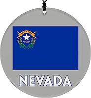 Vista 48 de Vermont Christmas Ornament - Festive Design Featuring State Flag - 2026 Hanging Acrylic Disc Decoration for Tree - Unique and Home Decor
