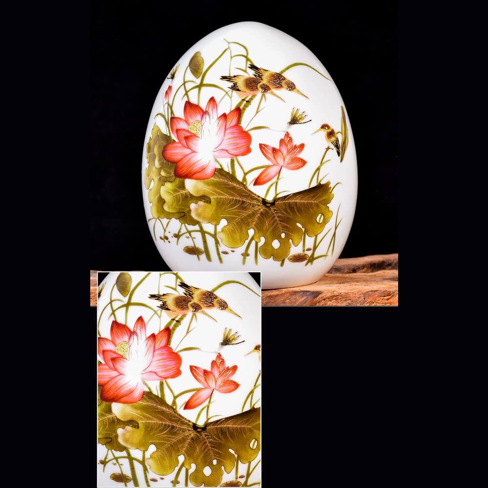 Chinoiserie Jingdezhen Cerámica Huevos Jixiangfu Huevos De La Suerte Adornos Nuevo Hogar Chino Sala De Estar Gabinete De TV Artes Decorativas Y Artesanías