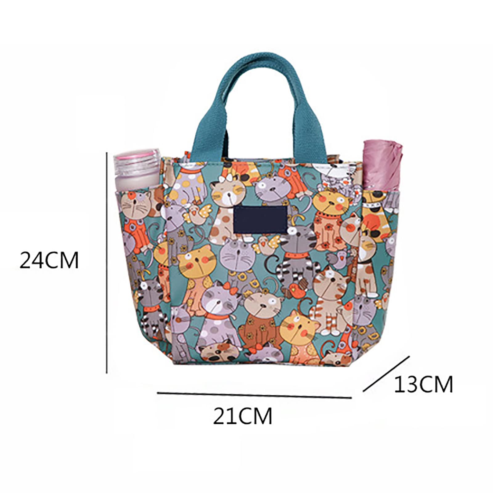 Borsa Termica Per Pranzo Gyte A 2 Scomparti - Impermeabile, Con Tasca Portabevande, 25,5x10,5 Cm - 2