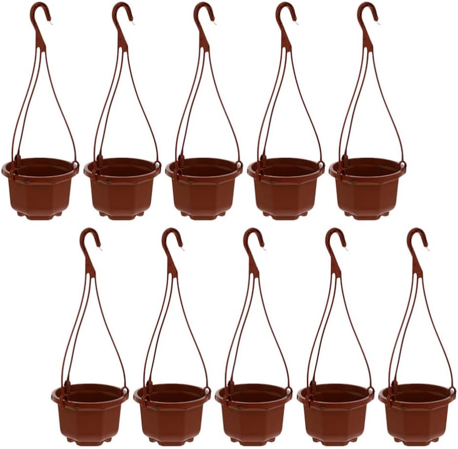 DOITOOL 10PCS Plastic Hanging Planter Pots Small Hanging