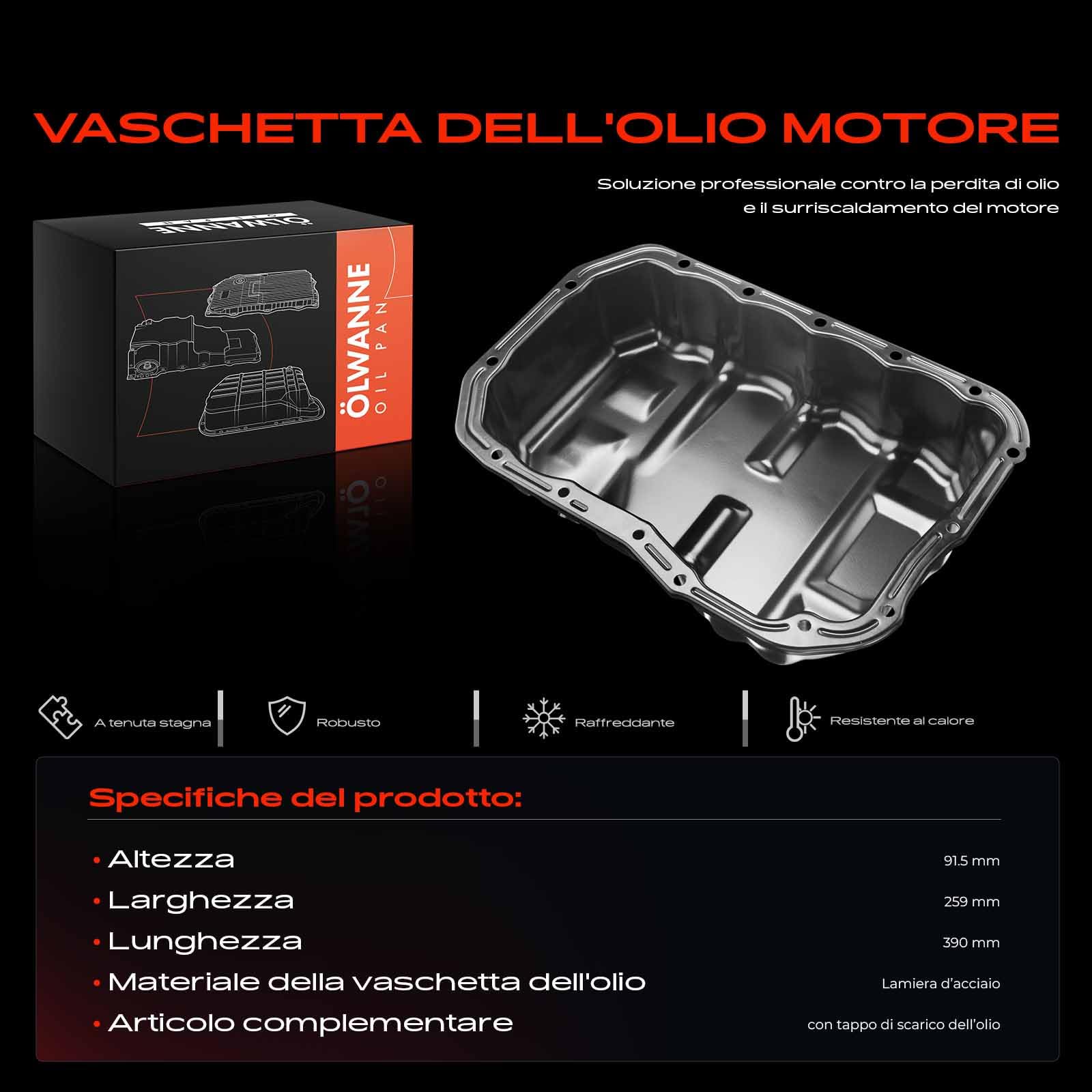 Frankberg Coppa dell'olio V32-0223 | Compatibile con: 6 Combi GH, 3 BK, 5 CR, 6 Hatchback GH, 6 Hatchback G.G, Saloon BK, 6 Saloon GH, 6 berline G.G, MPV II LW