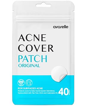 AVARELLE Original Hydrocolloid Acne Pimple Patches for face 40 Count