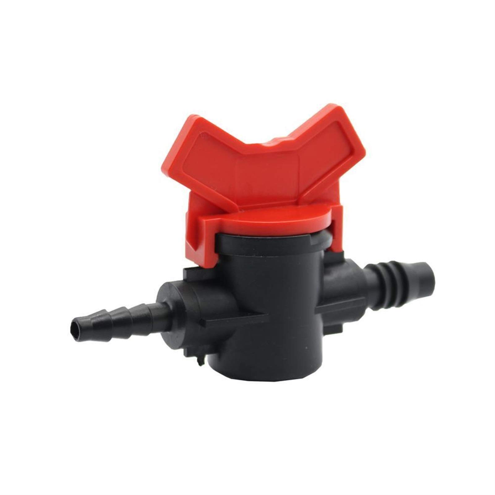 Raccordo per tubo da giardino, 20 pezzi, 4/7 mm fino a 8/11 mm, connettori Waterstop, interruttore per irrigazione giardino, raccordi agricoli (colore: rosso e nero)