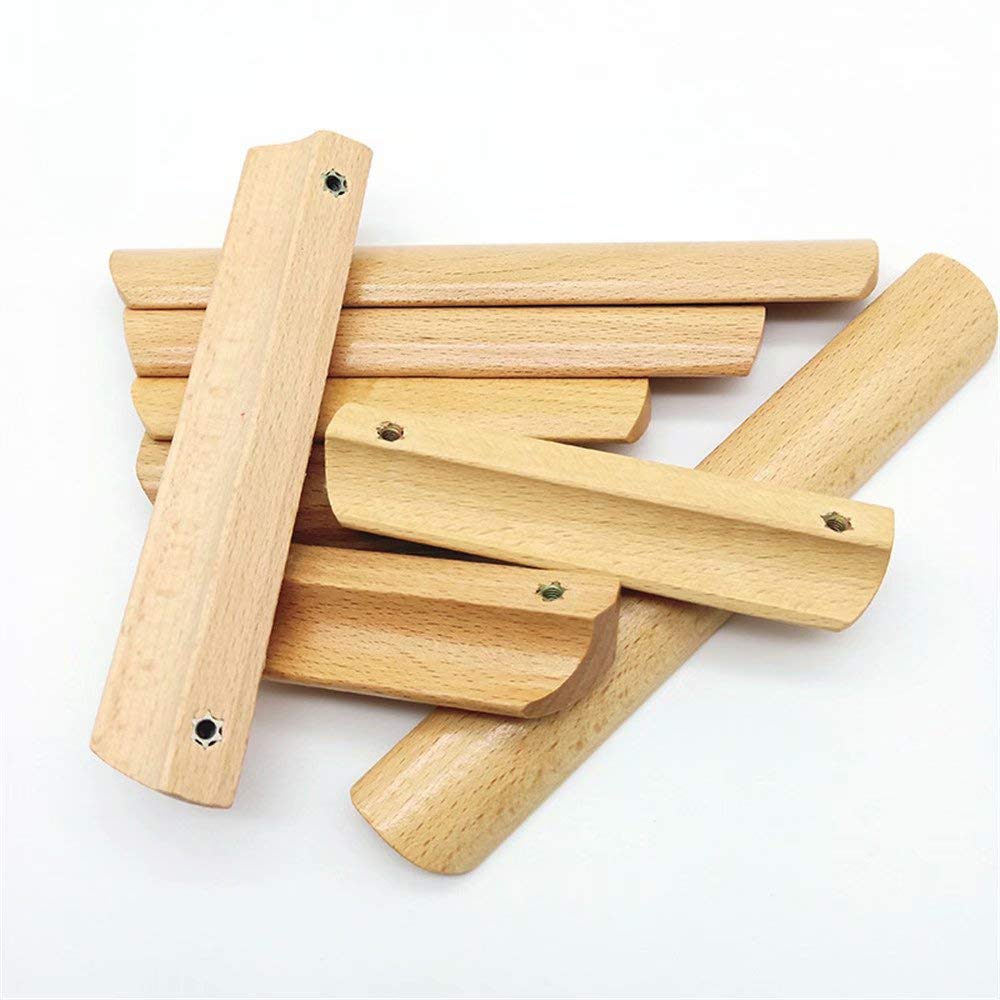 10 Pièces Boutons En Bois, S/M/L Poignée De Tirage De Meubles En Bois