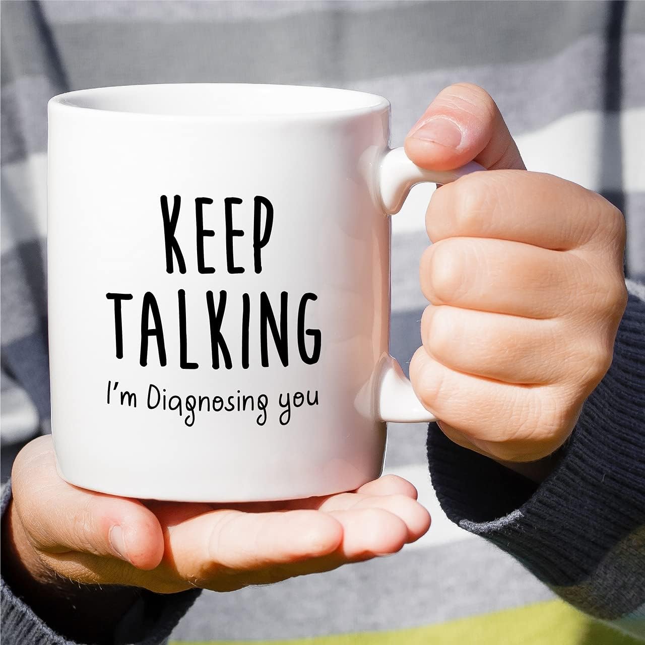 Retreez Funny Mug - Keep Talking I'm Diagnosing You Psychiatrist Psychologist Psychology Major 11 Oz Ceramic Coffee Mugs - Funny Sarcasm Inspirational graduation gift for friend coworker sister bro - Image 4