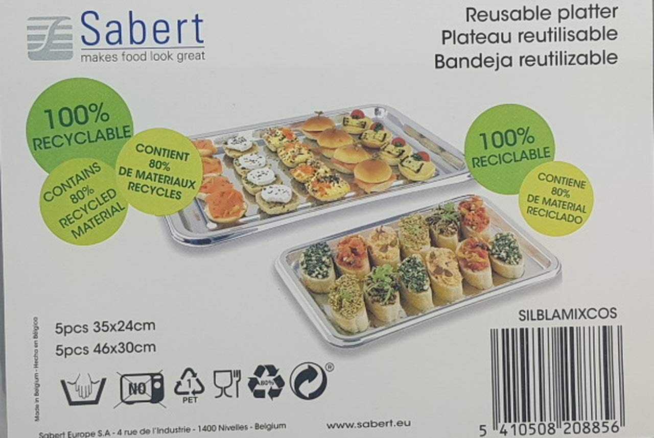 10 Sabert Plastic Food/Sandwich Party Platter Large Serving Trays Buy