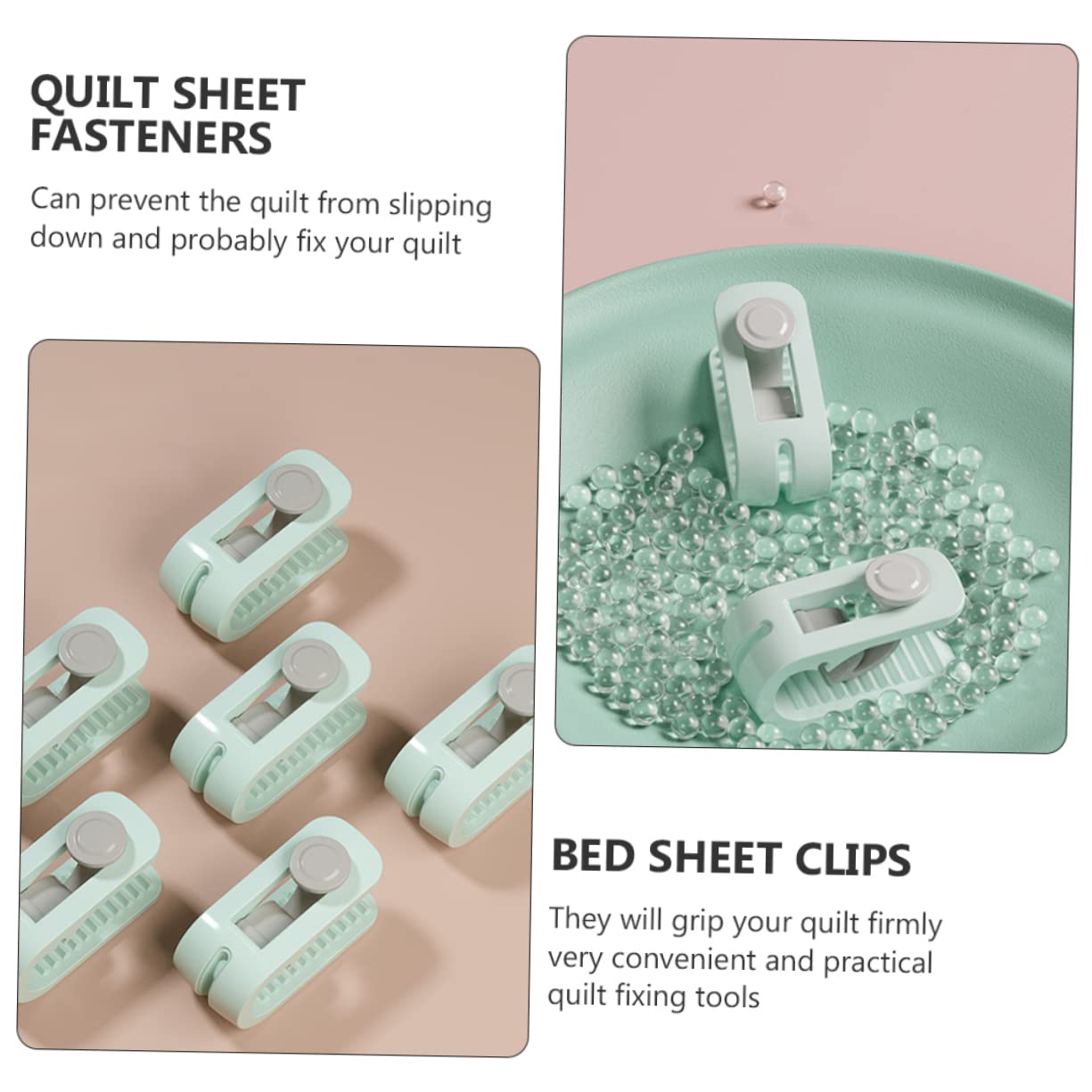 Alipis 2 Sets Slip Quilt Cover Fixators of Duvet Cover Clips for Secure Bed Fastening and Smooth