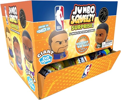 Miniatura 5 de Party Animal Jumbo Squeezy Surprise! Una (1) figura gigante SqueezyMates de la NBA, multicolor, 5 pulgadas de alto