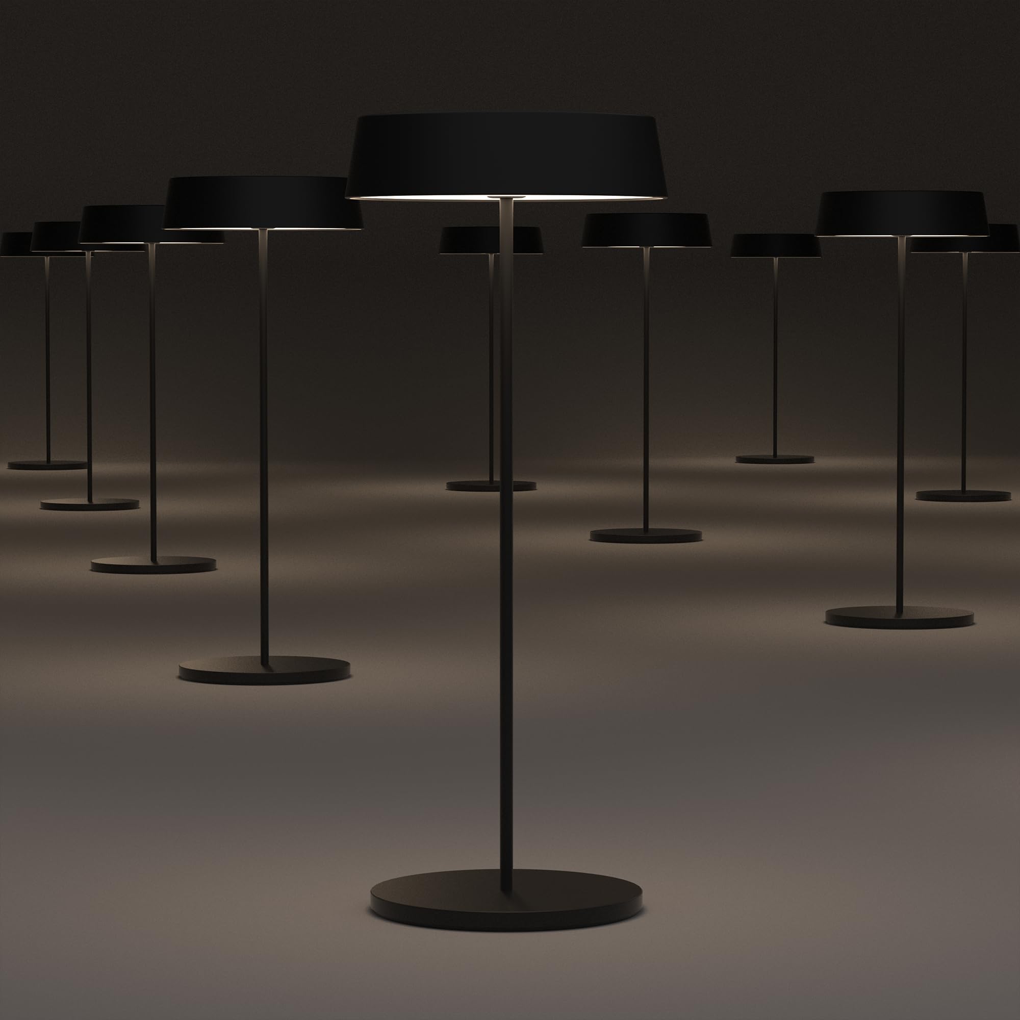 Palmina 901,lampade da tavolo senza fili,lampade da tavolo ricaricabili E Dimmerabile In Alluminio,abat jour senza fili 4400mah,Protezione IP54,luce da tavolo esterno/Interno/Nero