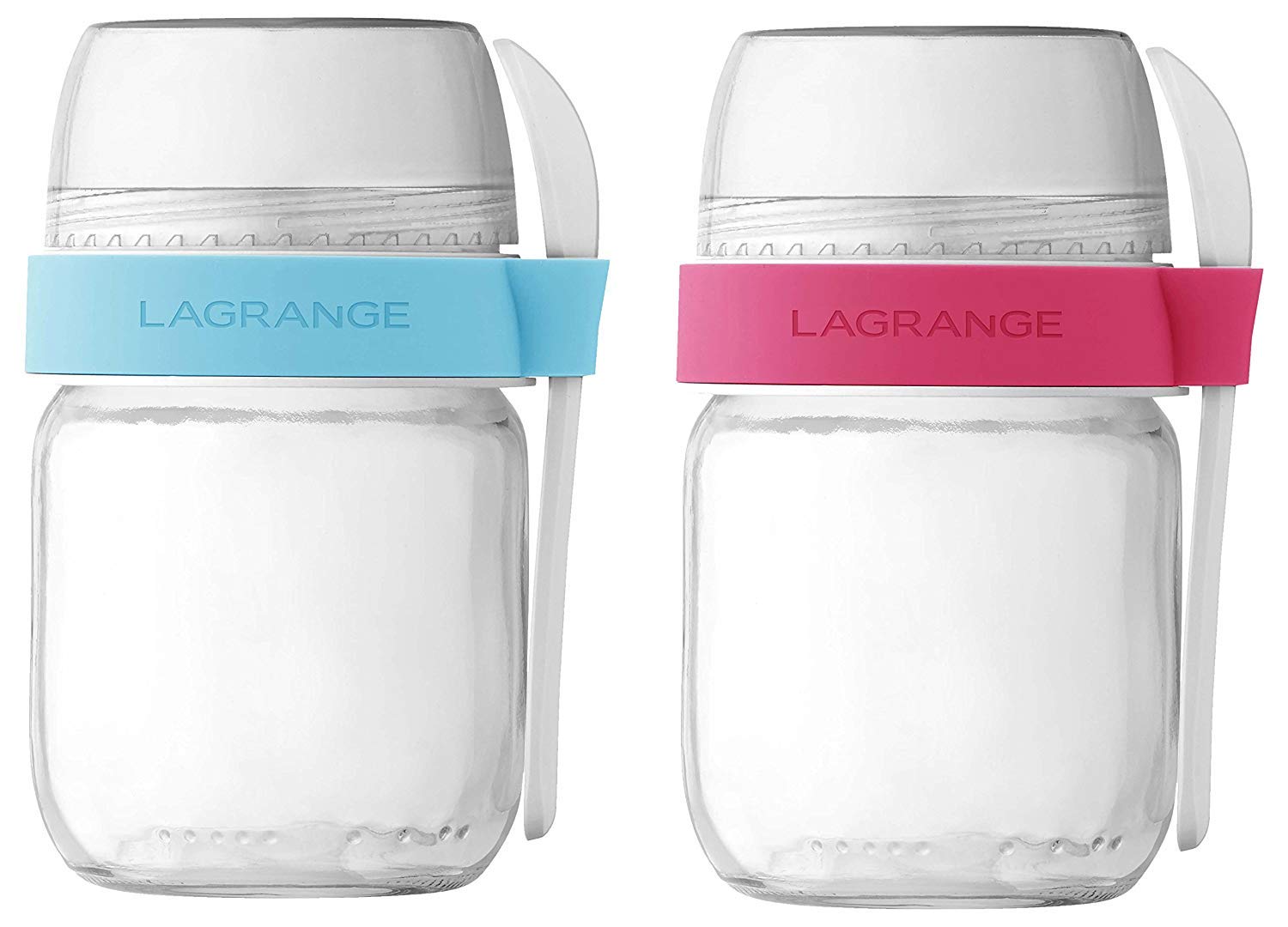 Lagrange, Lot de 2 Pots de yaourt compartimentés, 440403