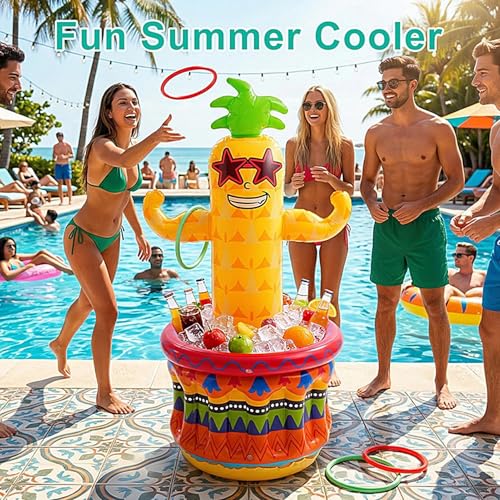 Rafraîchisseur gonflable ananas de 122 cm pour décorations anniversaire - 5