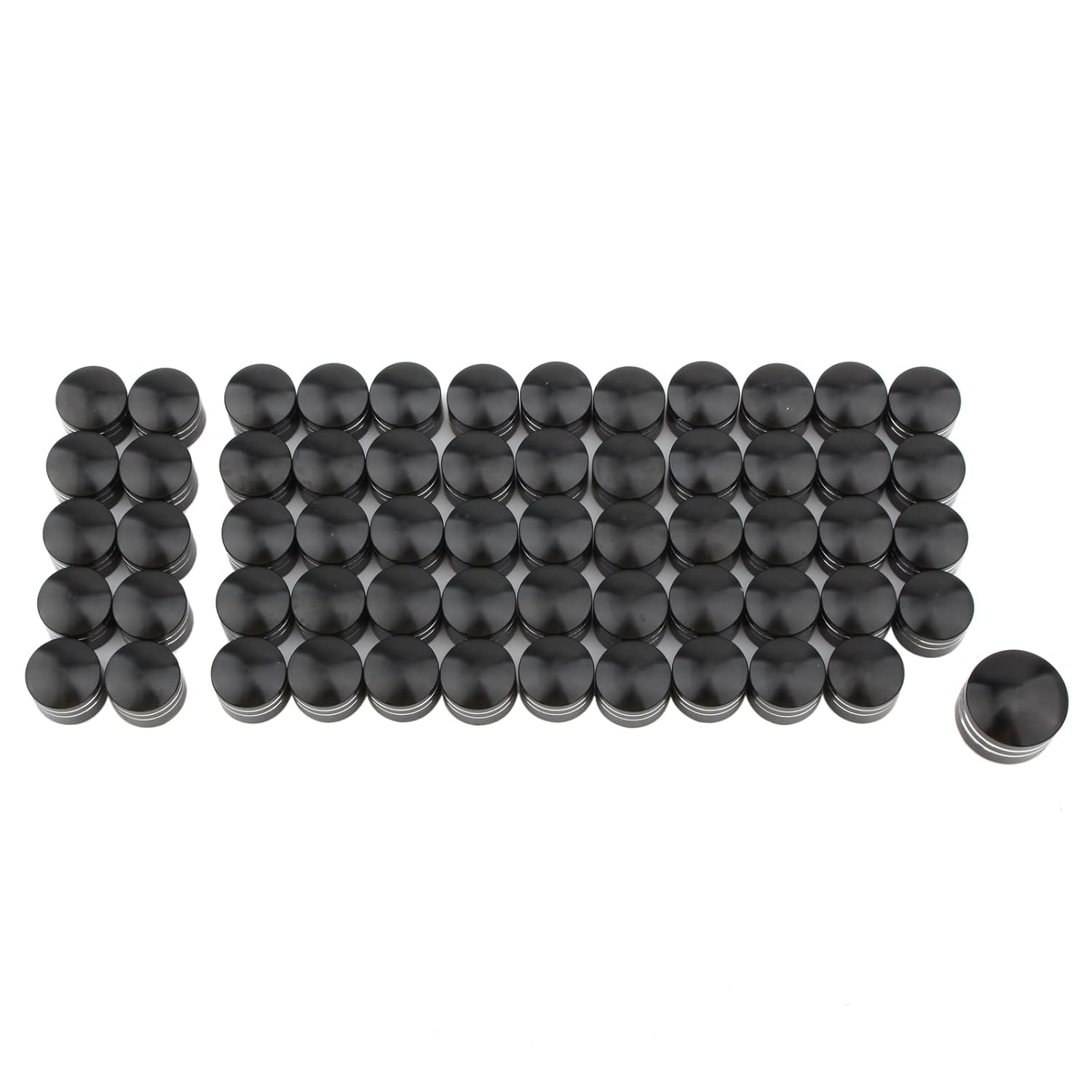 60PCS Bolt Covers Engine Topper Bolts Caps for Harley Evolution Twin Cam 99-2017 Touring Softail Dyna Sportster Road King Electra Street Glide Road Glide (Chrome)