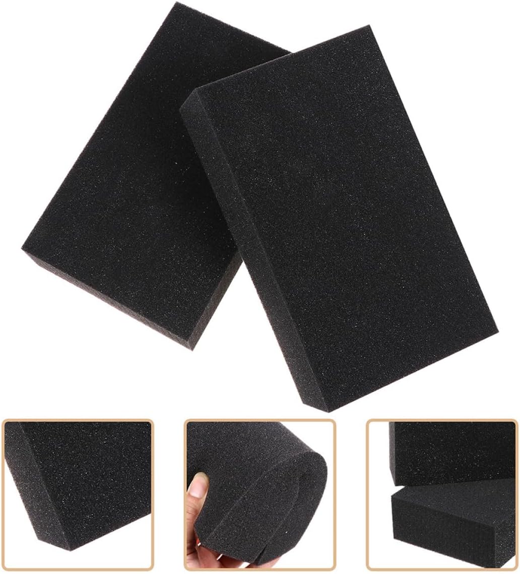 Ipetboom 4pcs Black Car Washing Sponge Set, Absorbent Cleaning Blocks for Exterior Auto Care, Sturdy Car Wash Tool for Dust and Dirt Removal