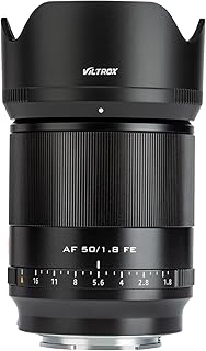 عدسة بؤرية ثابتة بتركيز تلقائي 50 ملم F1.8 FE بتنسيق كامل وتركيز تلقائي وطول بؤري ثابت متوافقة مع كاميرات سوني اي ماونت من فيلتروكس