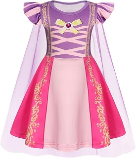 Princess Dress with Cape Girls Halloween Birthday Party Cosplay Costume