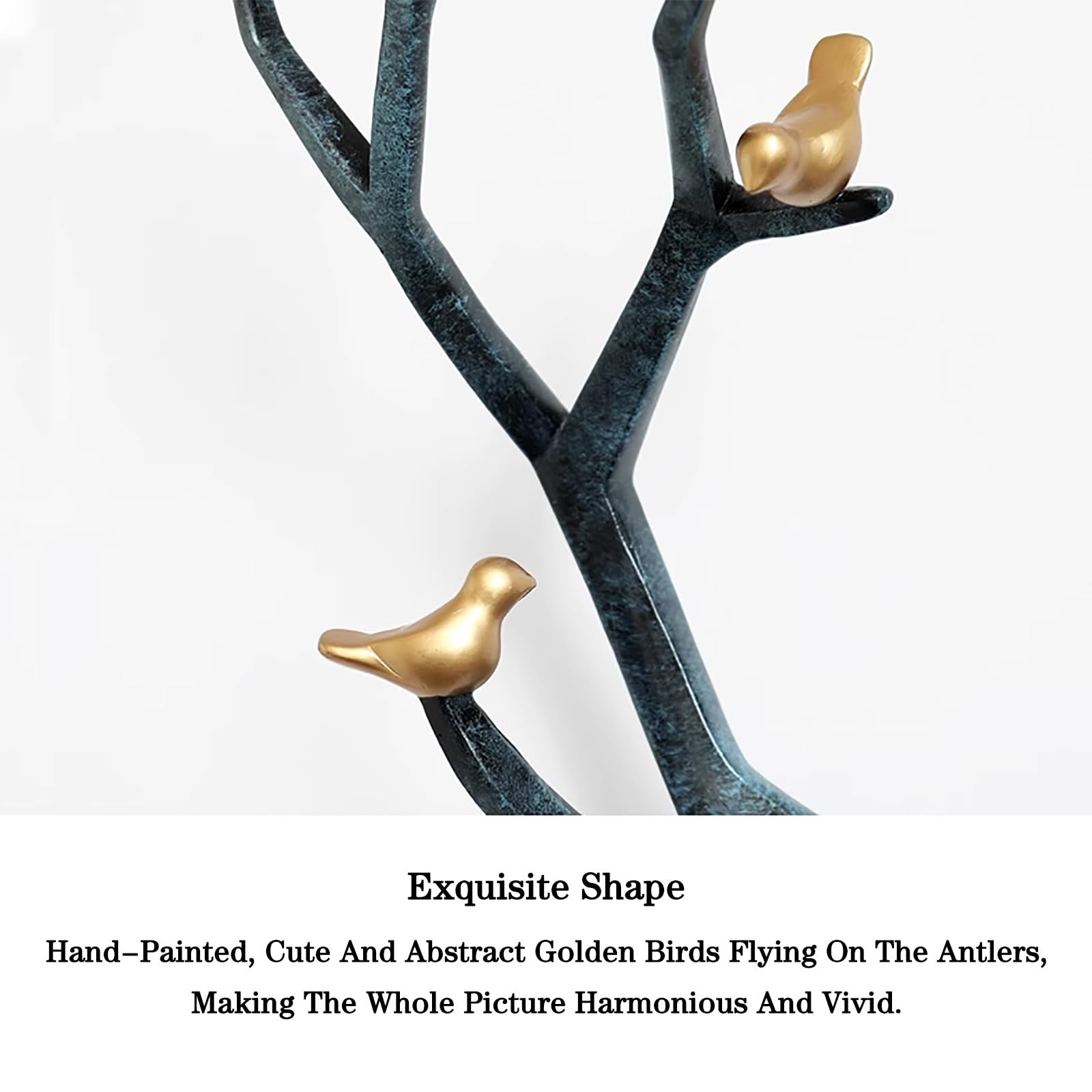 Decorazione Da Parete Con Testa Di Cervo Geometrica Testa Di Cervo In Resina Decorazione Da Parete Con Testa Di Cervo Tassidermia Finta Arte Da Parete Sculture Da Parete Con Cervo Artificiale(Black,51