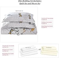 Vista 4 de Royal Tradition Juego de colcha de 5 piezas, tamaño individual, microfibra acolchada sin arrugas con estampado de pájaros Ayat incluye: juego