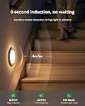 Bojim Rechargeable Ceiling Lights Wireless Waterproof Shower Lighting Inside, 3CCT & Dimmable Magnetic Motion Sensor Lights Battery Operated Closet Light No Wiring for Pantry Laundry 2 Pack