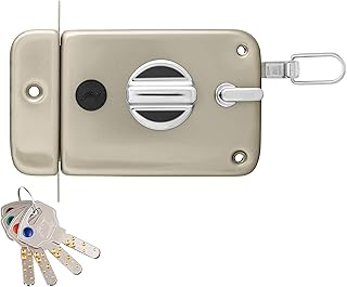 Godrej Rim Lock I Twinbolt Ultra XL+ I 1CK Latchbolt I for Inside Opening Door I Left/Right Handed Doors I 4 Keys I 5-Year...