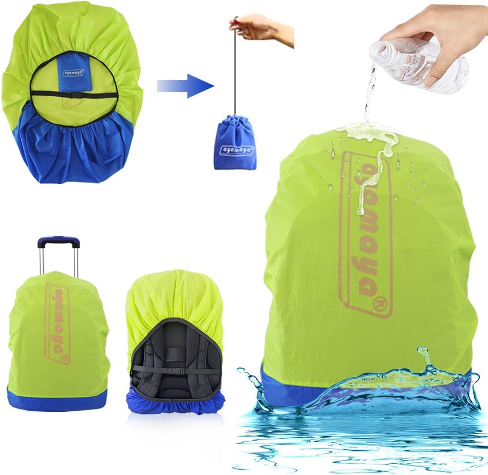 ayamaya Backpack Rain Cover Waterproof Rainproof for (30-65L), Ultralight Outdoor Backpack Pack Covers Compact Portable Water Proof Raincover for Backpacking Hiking Camping Traveling Cycling