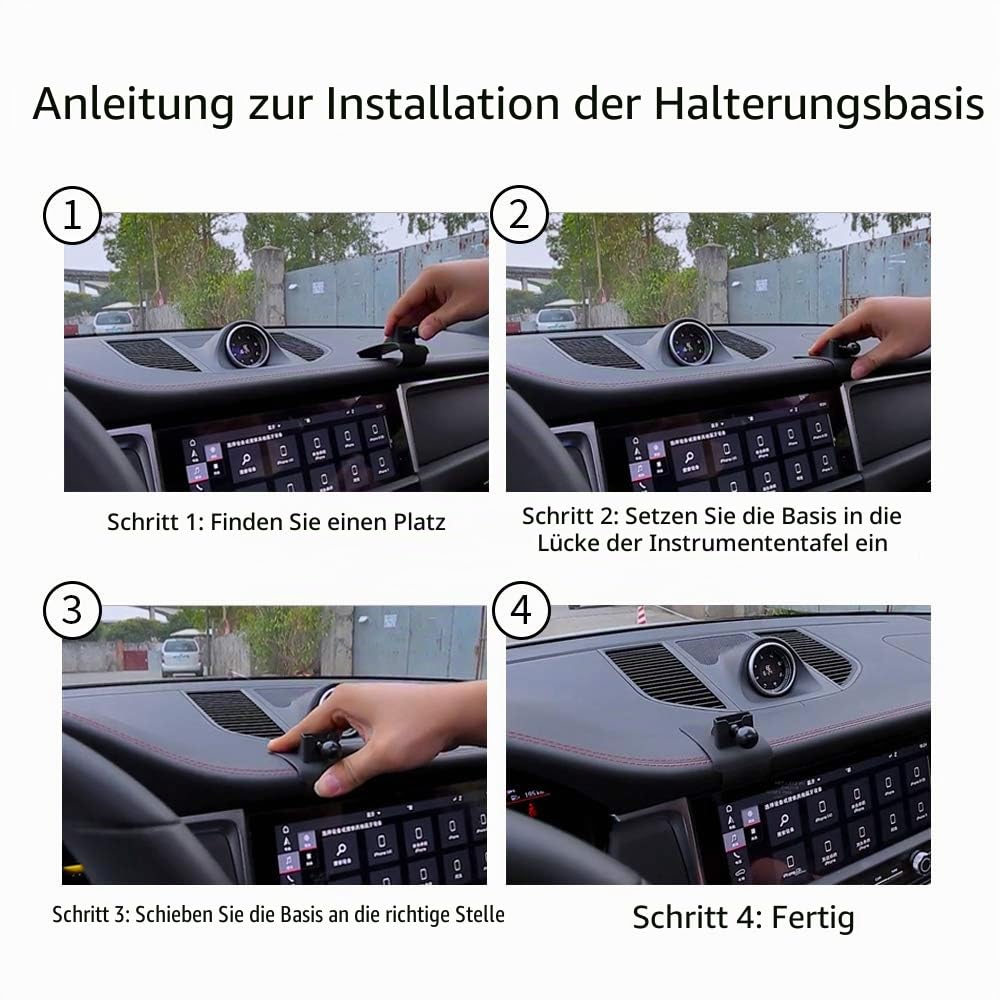 LUNQIN KFZ-Handyhalterung für 2015–2024 Porsche Macan und 2019–2023 Cayenne Autozubehör Navigationshalterung Innendekoration Handyhalterung
