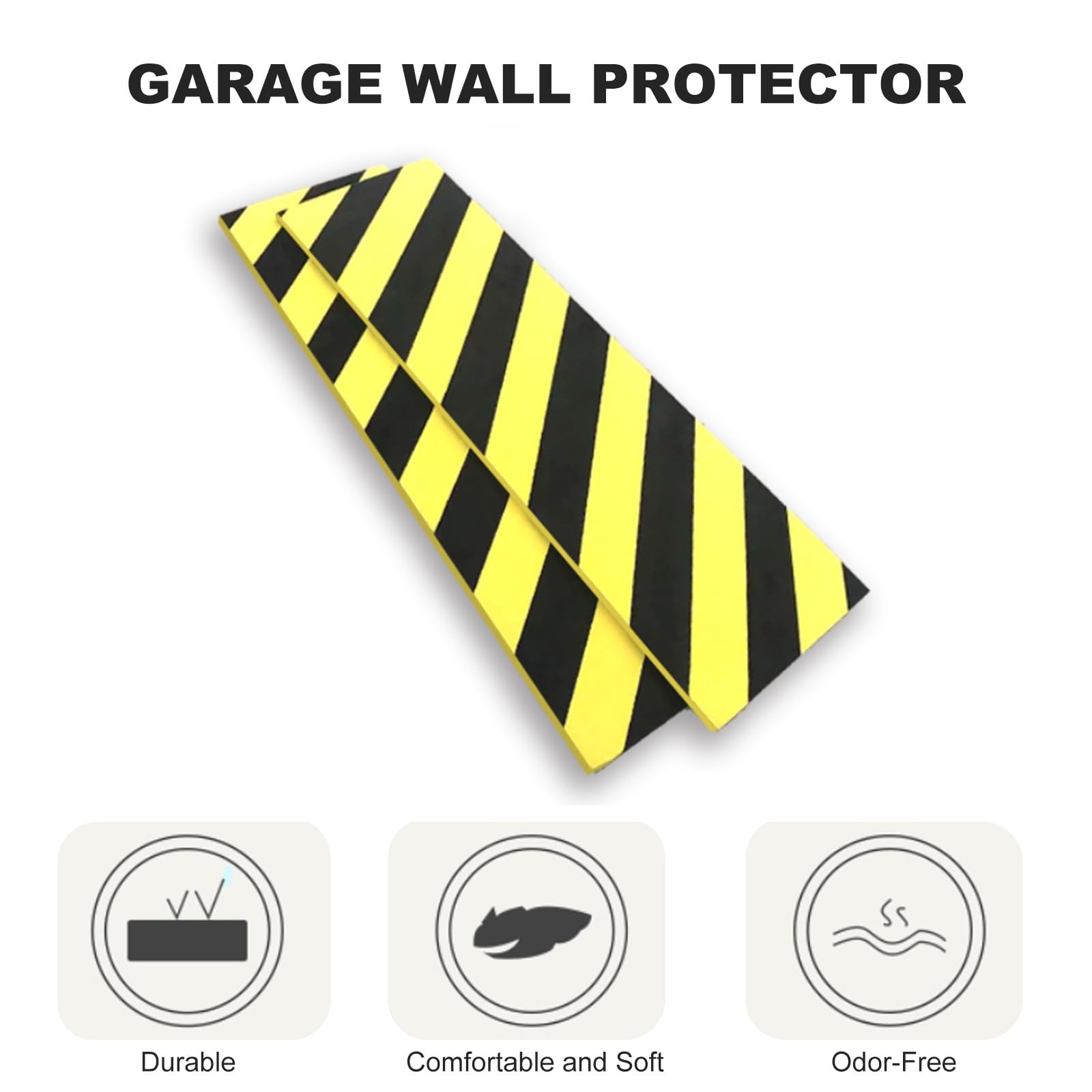 Protector Columnas Garaje, Protector Pared Garaje, Autoadhesivo, Duradero y Resistente s Impactos, para Estacionamientos, Gimnasios y Áreas de Juegos
