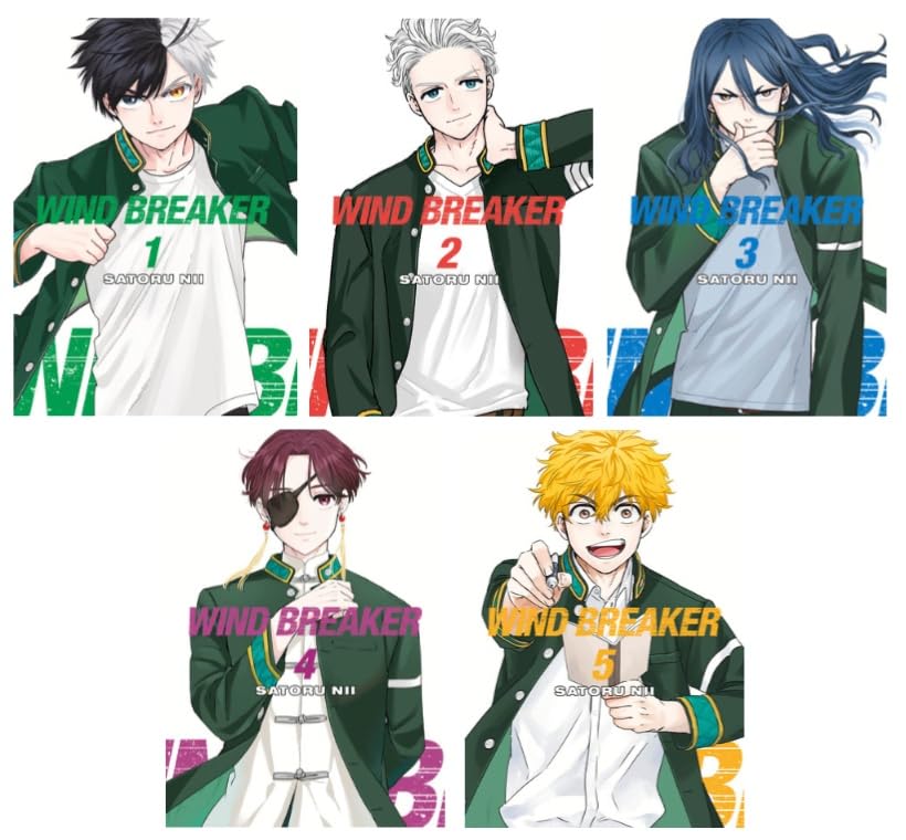 WIND BREAKER Manga Series 5-Book Collection Set I (Vol.1 to Vol.5) by Satoru Nii - High-Octane Action, Friendship, and Street Fighting Drama      Paperback – July 23, 2025