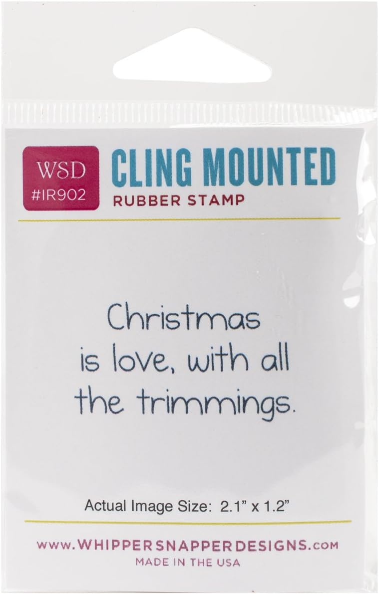 Whipper Snapper Designs Whipper Snapper Cling Stamp 2.75 x 4.5-inch, Christmas Love with Trimmings