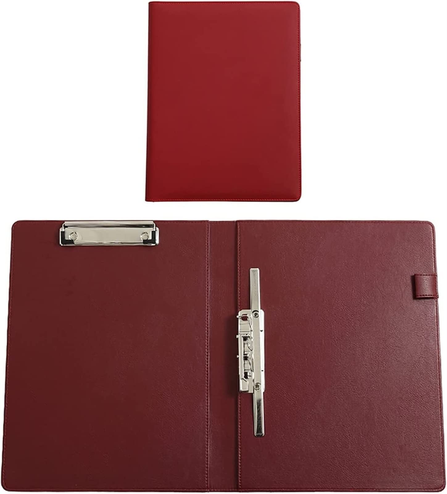 Teczka na dokumenty Organizer Clip Board, 2 paczki Składana okładka A4 z podwójnymi teczkami Wielofunkcyjna tablica do pisania z uchwytem na długopis (kolor: czerwony) (kolor: Rood)