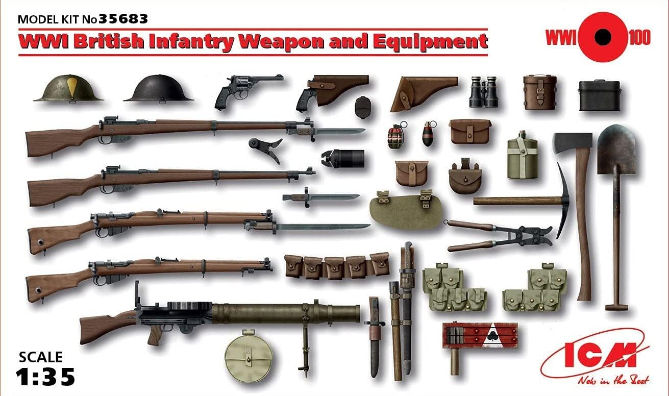 ICM ICM35683 135WWI British Infantry Weapons & Equipment Amazon.co