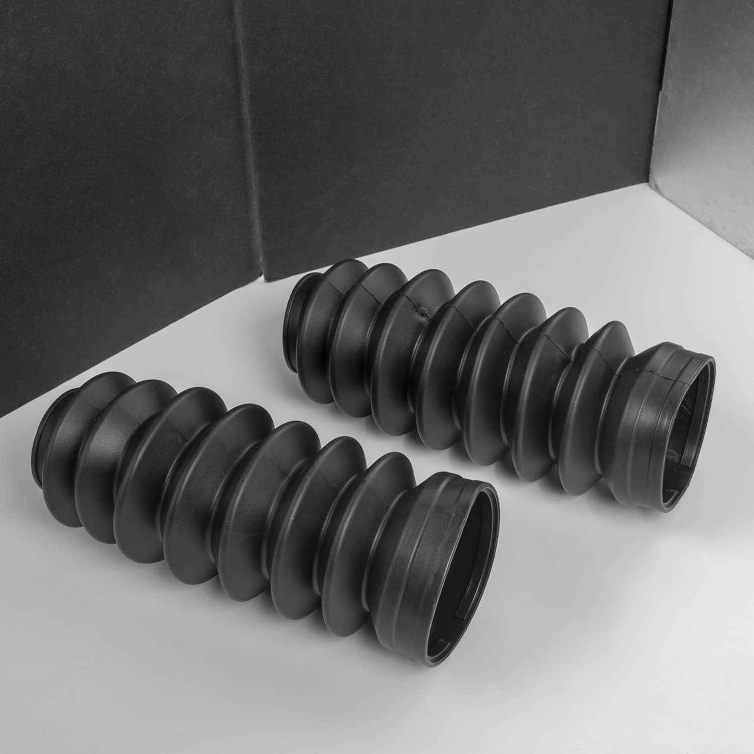Black Motorcycle Front Fork Rubber Gaiters Boots Gaitors Shock Absorber Cover Compatible with Ho-nda Rebel CMX 300 CMX 500 Rebel 250 CMX300 Accessories(Lower)