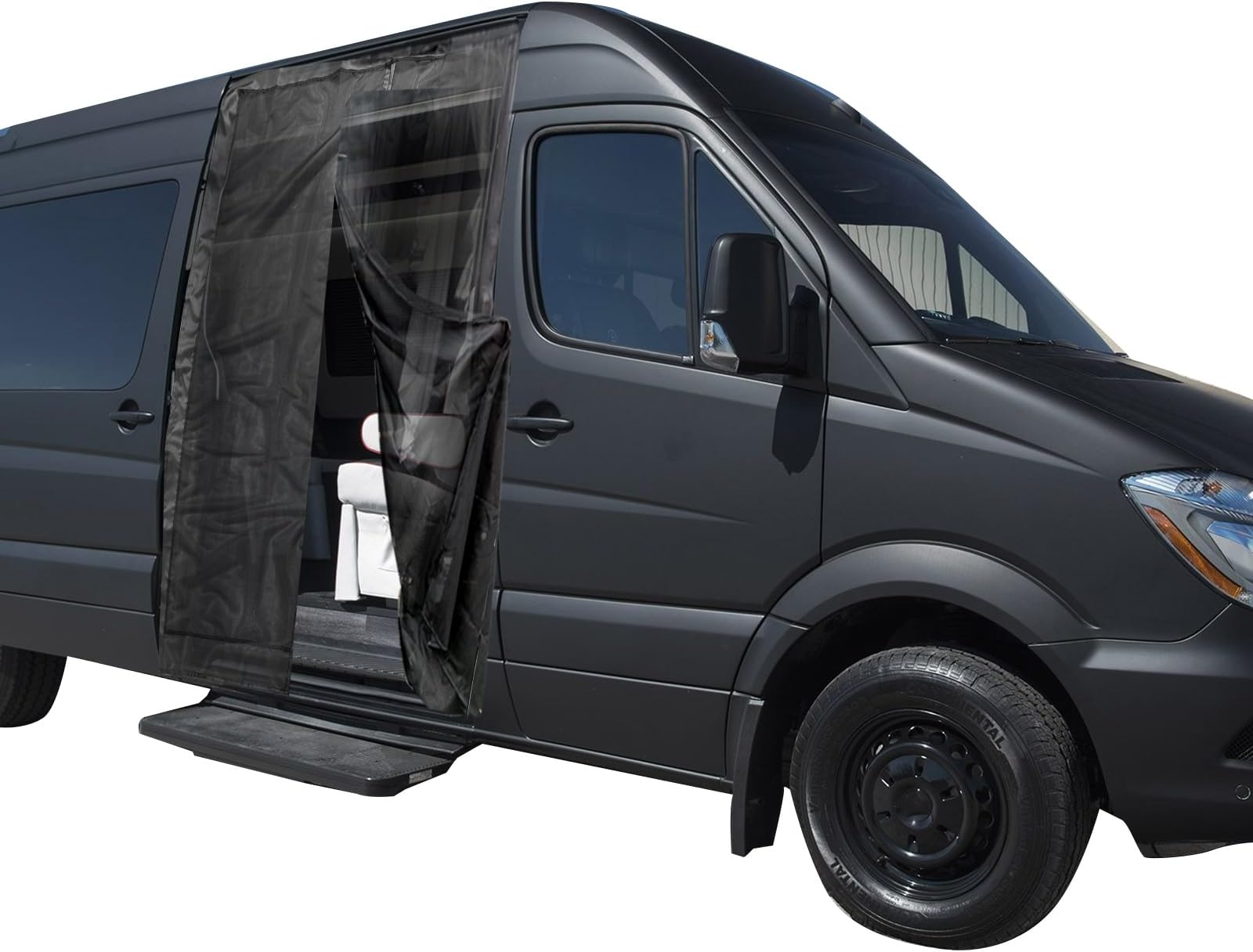 Magnetic Van Bug Screen, Sliding Door Van Screen Mesh Curtains Mosquito Net Universal RV Door Bug for Mercedes-Benzi Sprinter Mid and High Roof Fo-rd Transit Mid/High Roof, 83"(H) x 59"(W)