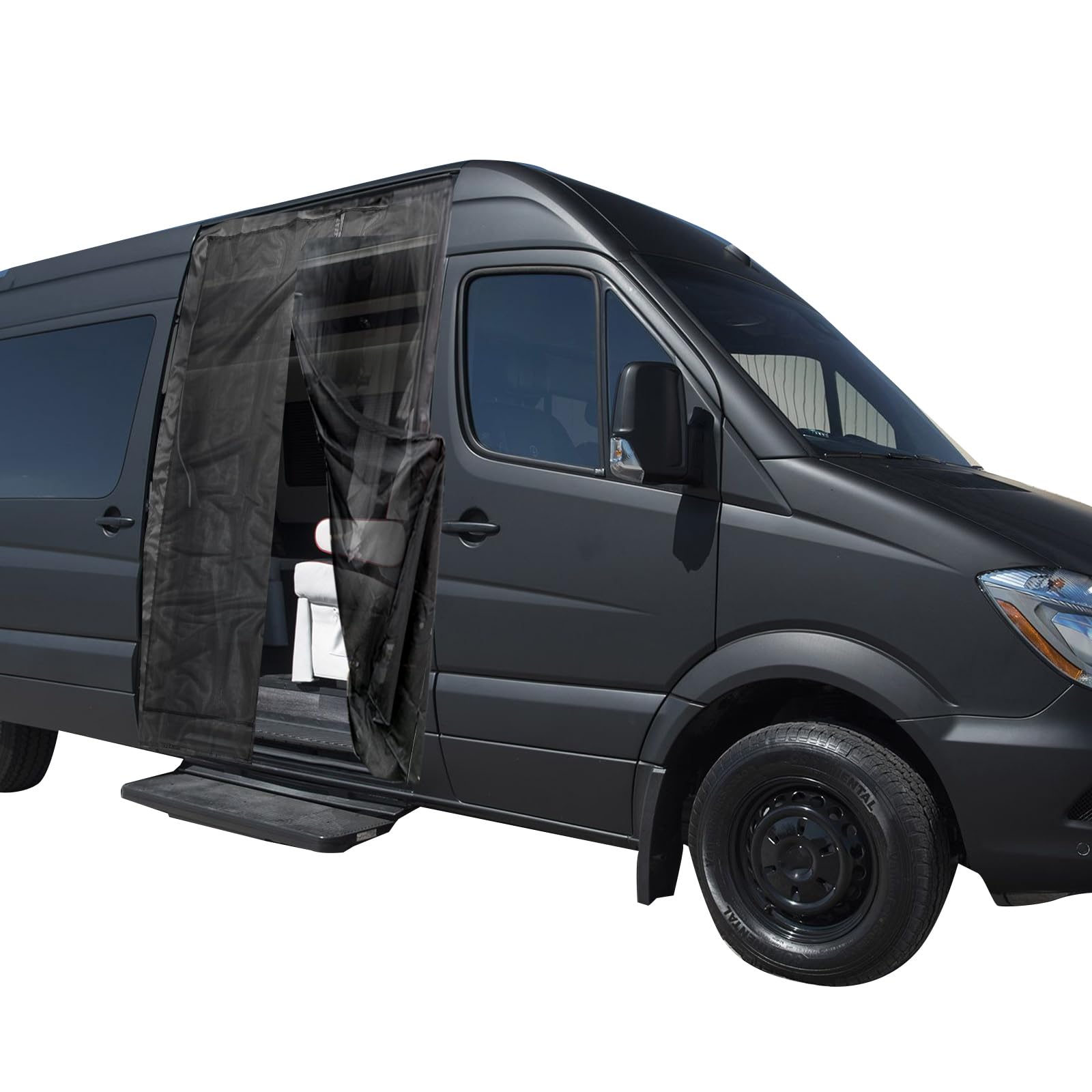 Magnetic Van Bug Screen, Sliding Door Van Screen Mesh Curtains Mosquito Net Universal RV Door Bug for Mercedes-Benzi Sprinter Mid and High Roof Fo-rd Transit Mid/High Roof, 83"(H) x 59"(W)