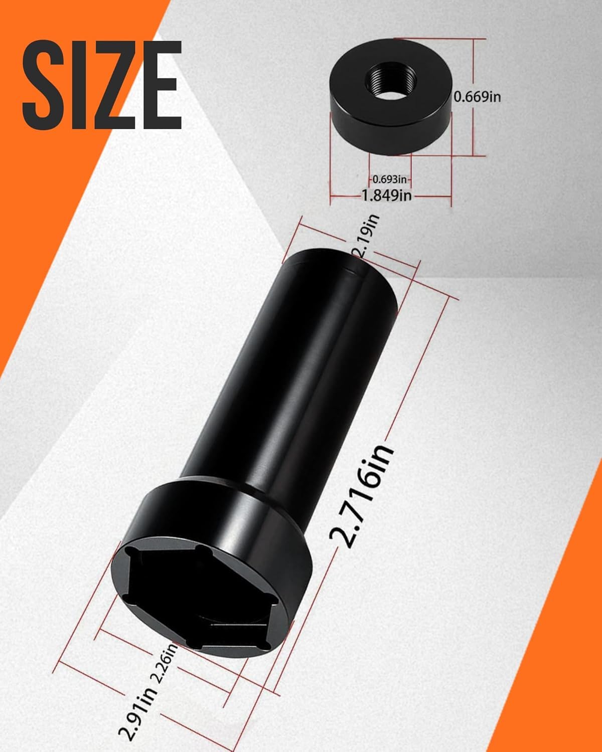 5,7 cm Hauptwelle Ritzel Riemenscheibe Schraubenschlüssel Kontermutter Hauptwelle Steckschlüssel Werkzeug kompatibel mit Harley Davidson Twin Cam, Dyna, Electra Glide, Heritage Softail ab