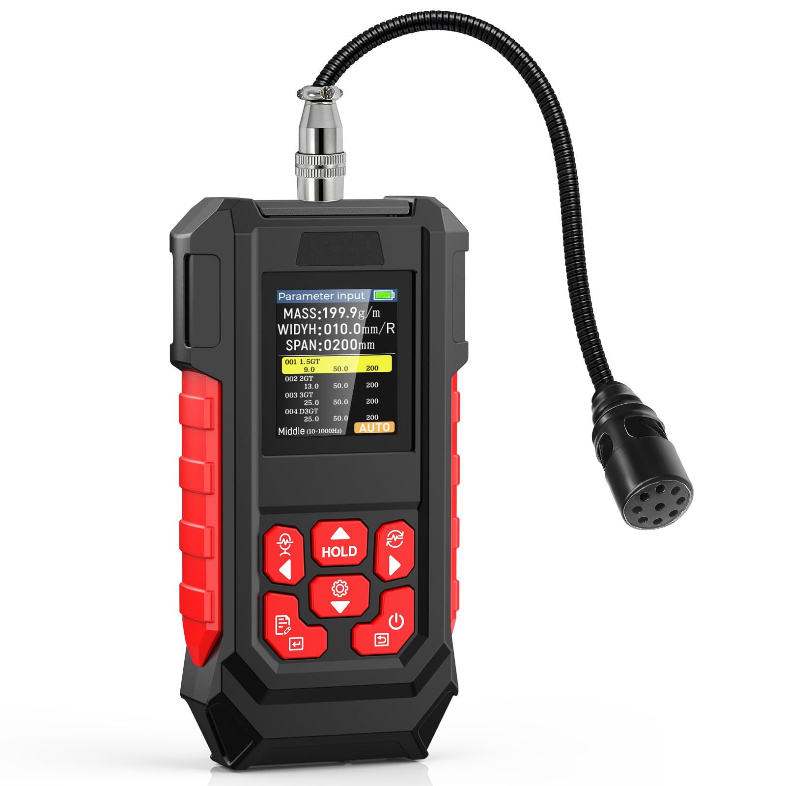 Napinacz pasowy, cyfrowy wyświetlacz, czujnik elektroniczny, akustyczny tester napięcia pasa do sprawdzania napięcia pasa, zakres częstotliwości od 10 Hz do 5000 Hz