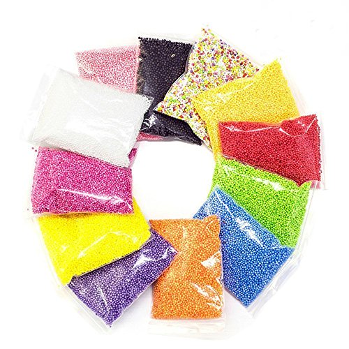 12 Packs Styrofoam Foam Balls, 0.08-0.15 Inch, Decorative Arts Supplies DIY Crafts For Homemade Slime, Gifts and Party Decoration