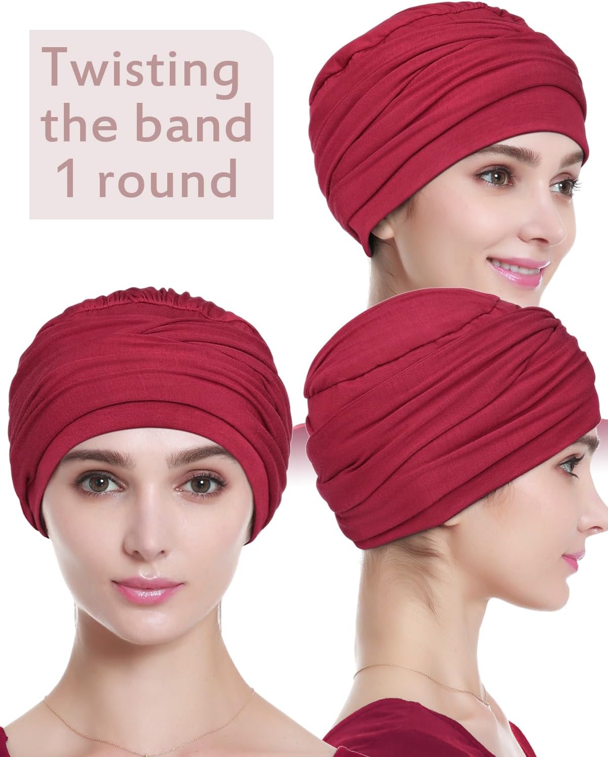 Alnorm Chemo Headwear, Viscose Hat for Women, Head Wraps Scarf Turban for Ladies - Image 4