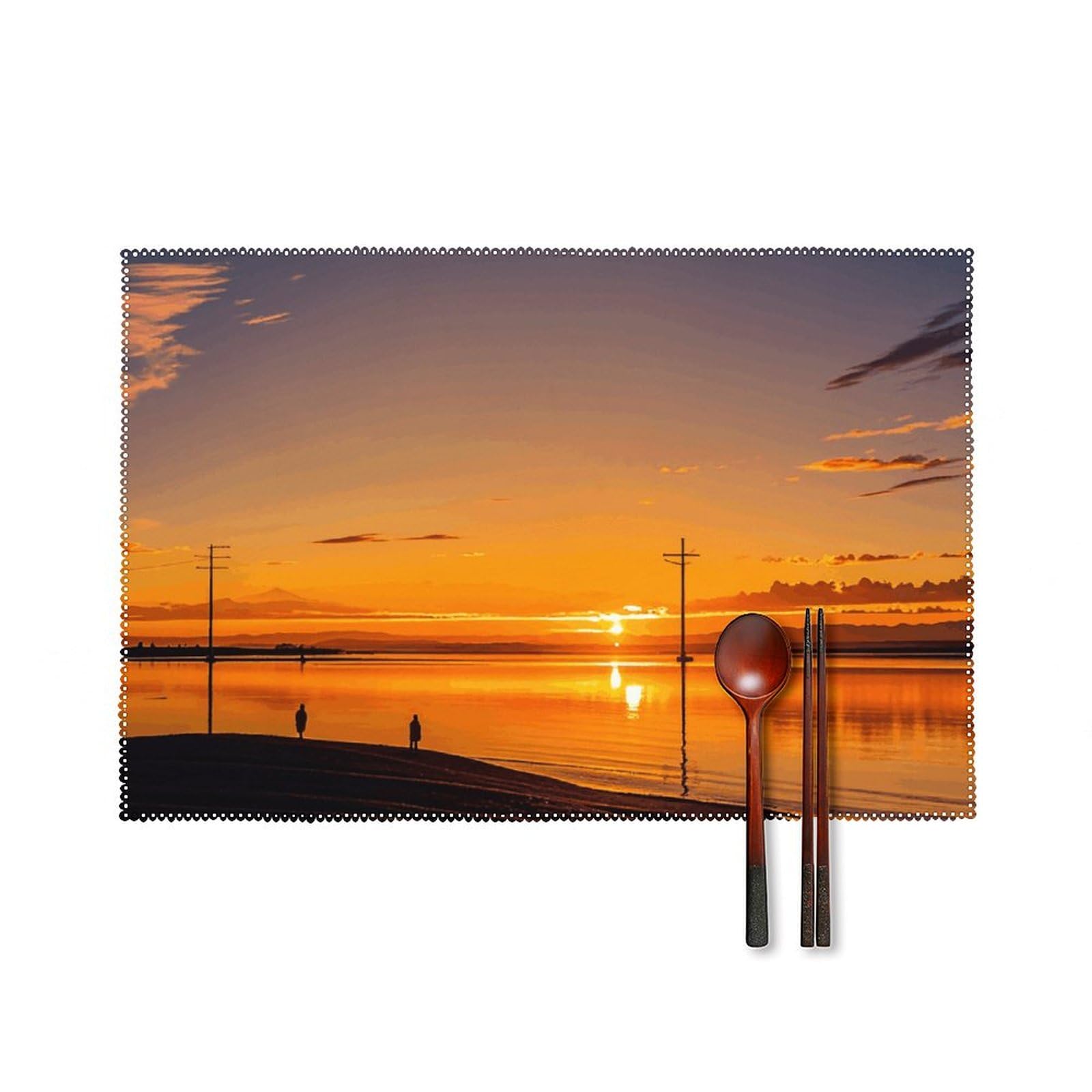 Set de table vintage coucher de soleil pour sublimer vos repas de famille